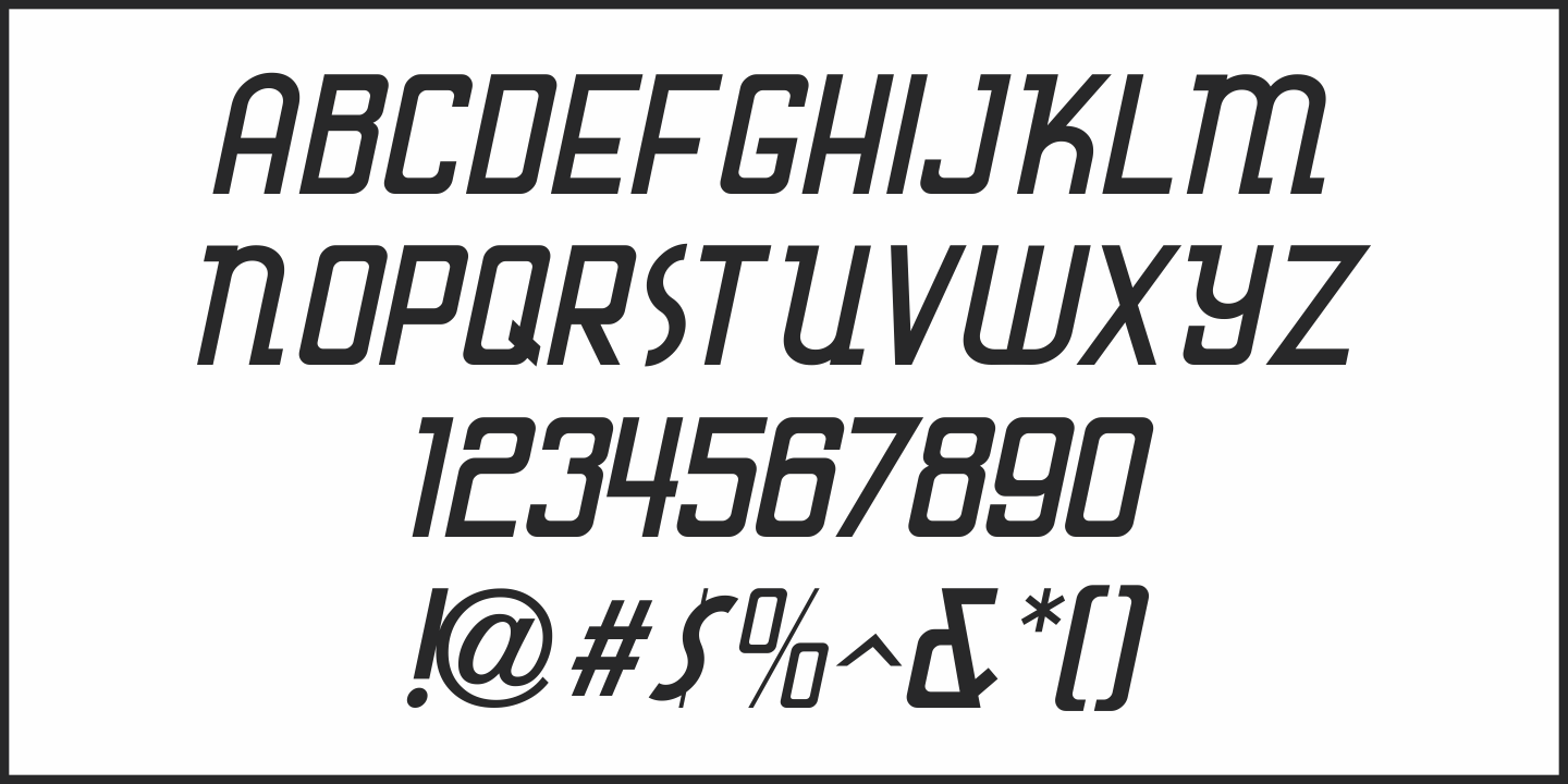 Hybrid Deco Font Poster #5