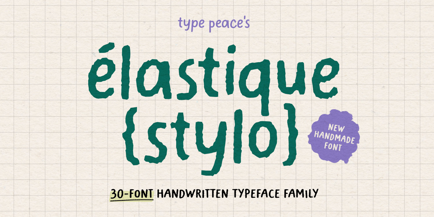 Elastique Stylo Font Poster