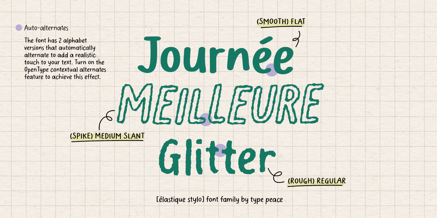 Elastique Stylo Font Poster #1