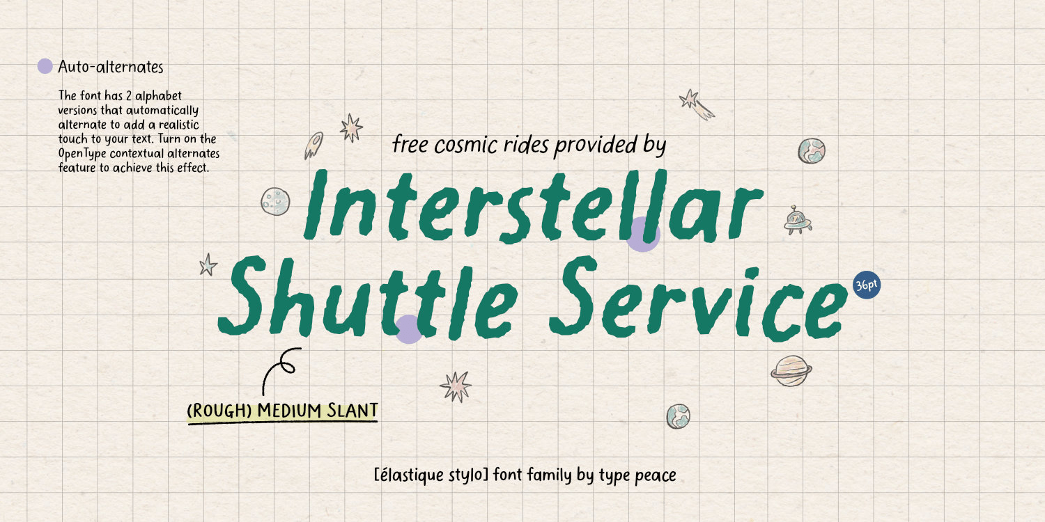 Elastique Stylo Font Poster #1