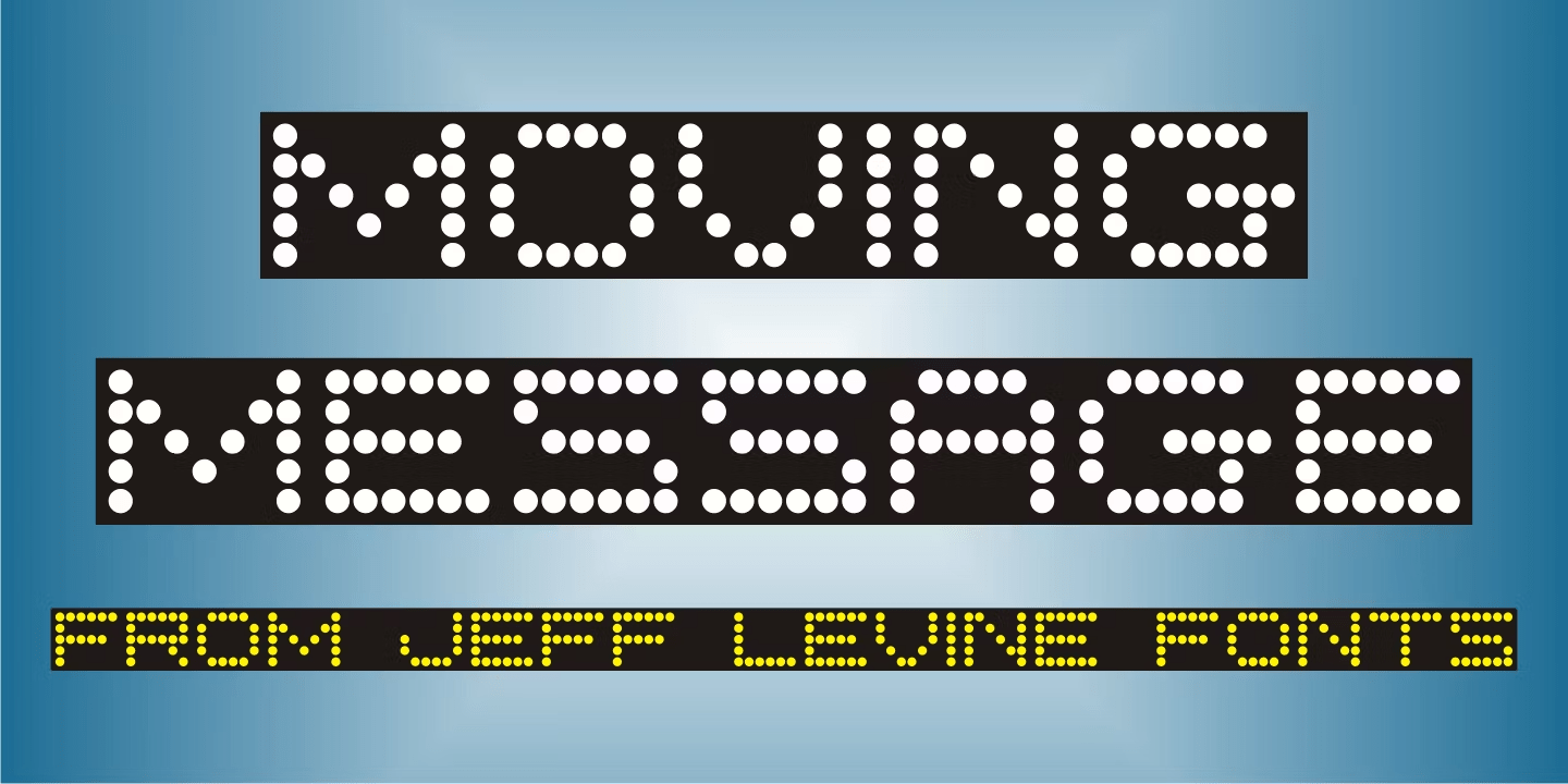 Moving Message Font Poster #1