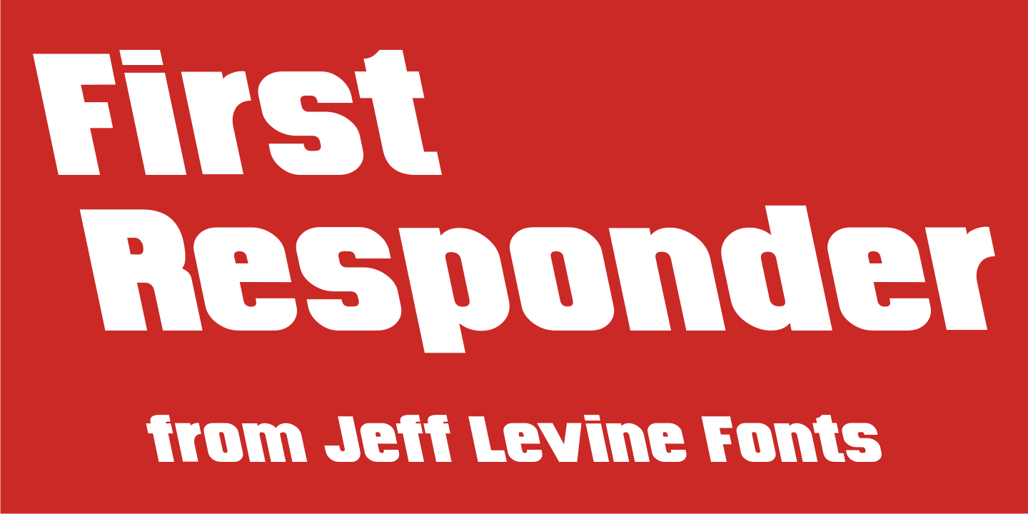 First Responder Font Poster #1