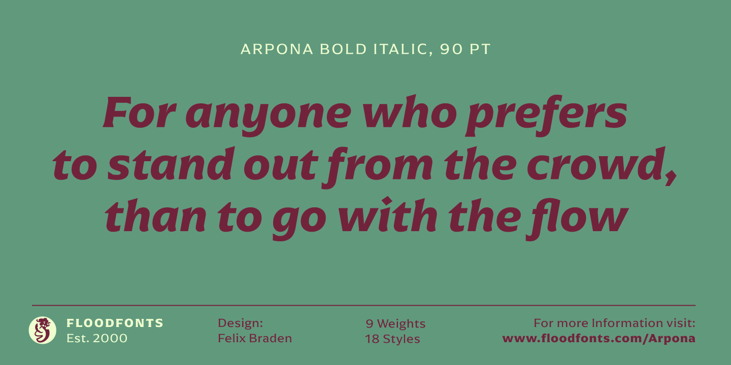 Arpona Font Poster #1