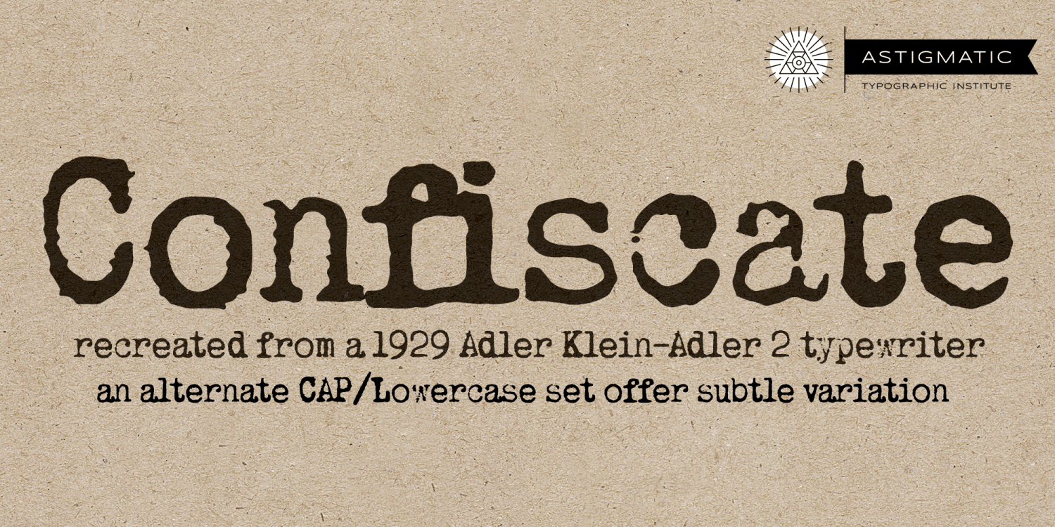 Confiscate AOE Font Poster #1