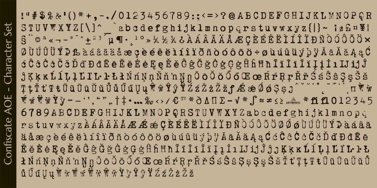 Confiscate AOE Font Poster #1