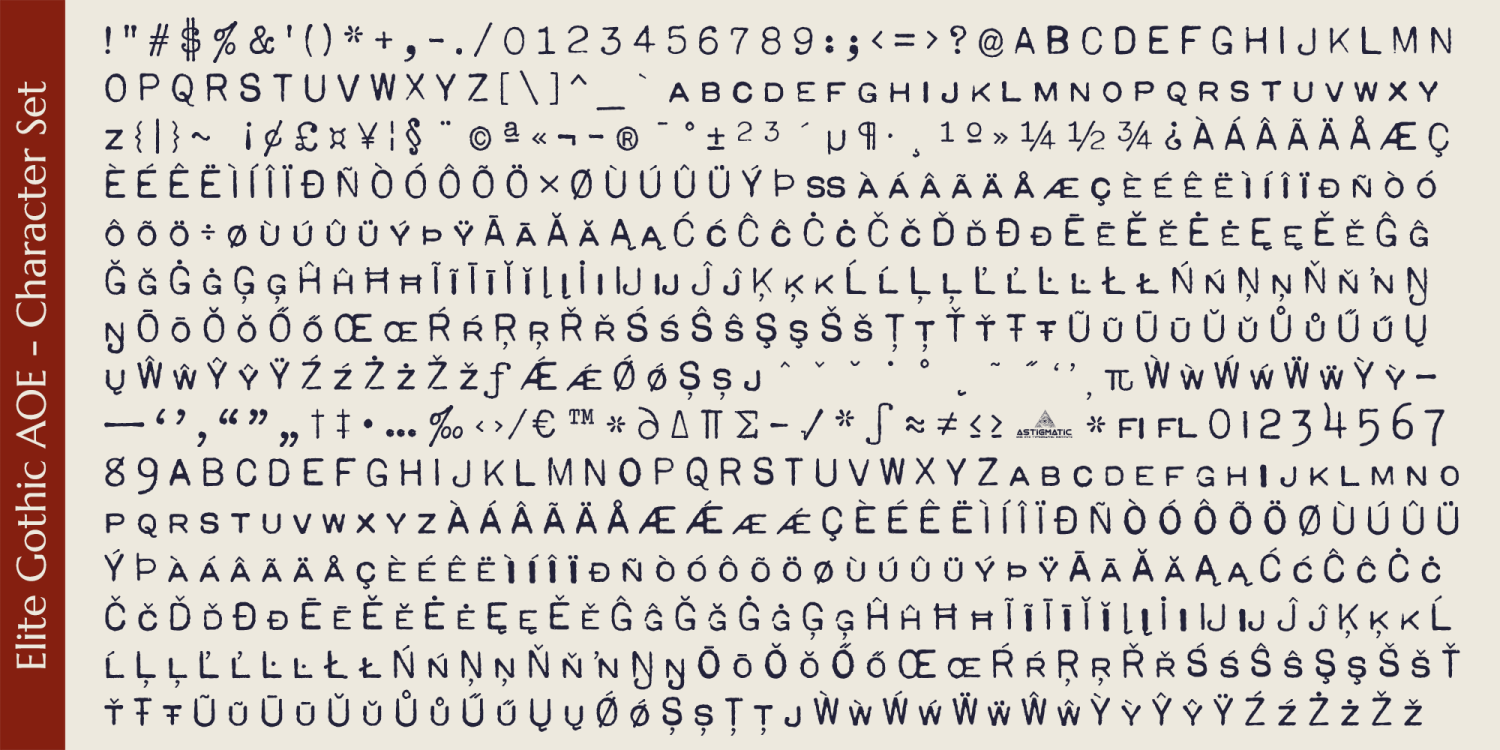 Elite Gothic AOE Font Poster #1