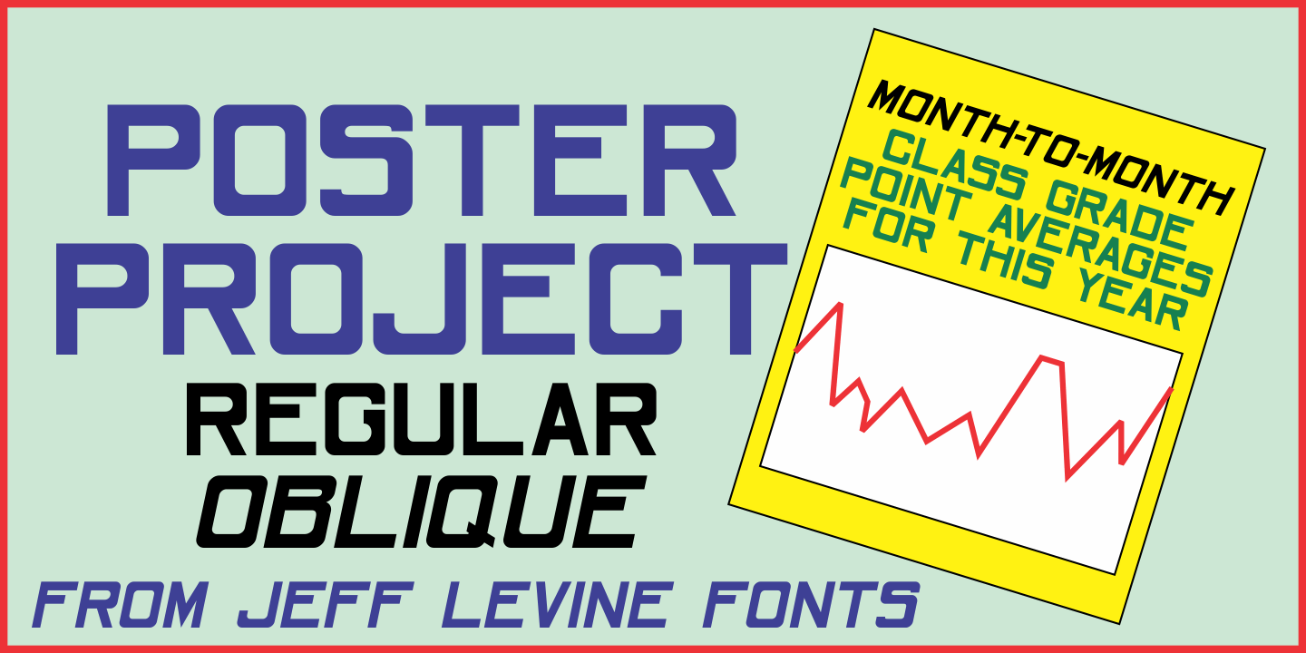 Poster Using Script Font Poster Project Font Family by Jeff Levine Fonts | Font Bros