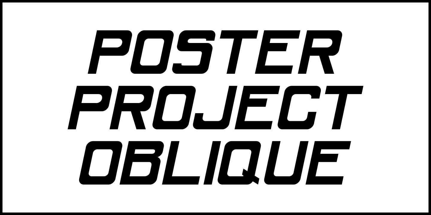 Poster Project Font Poster #1