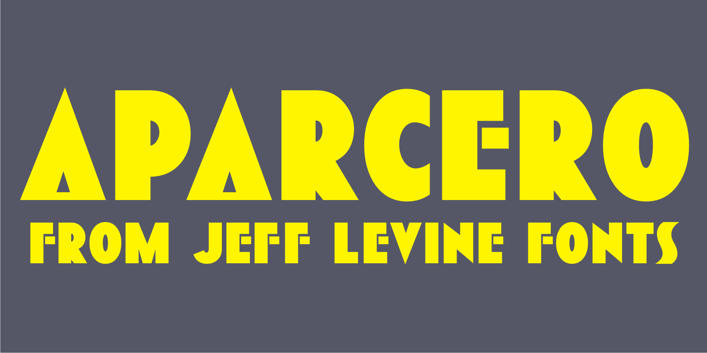 Aparcero Font Family Poster