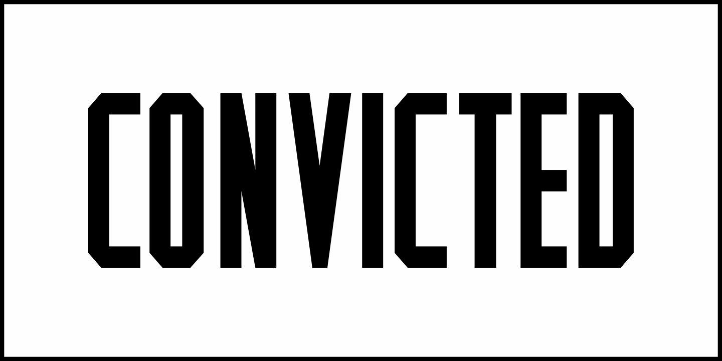 Convicted Font Poster #1