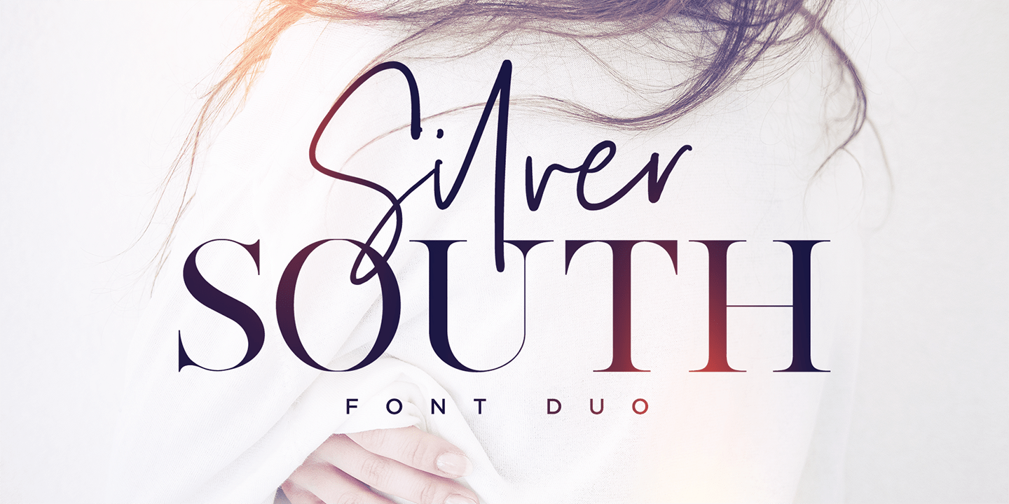 Silver South Font Poster