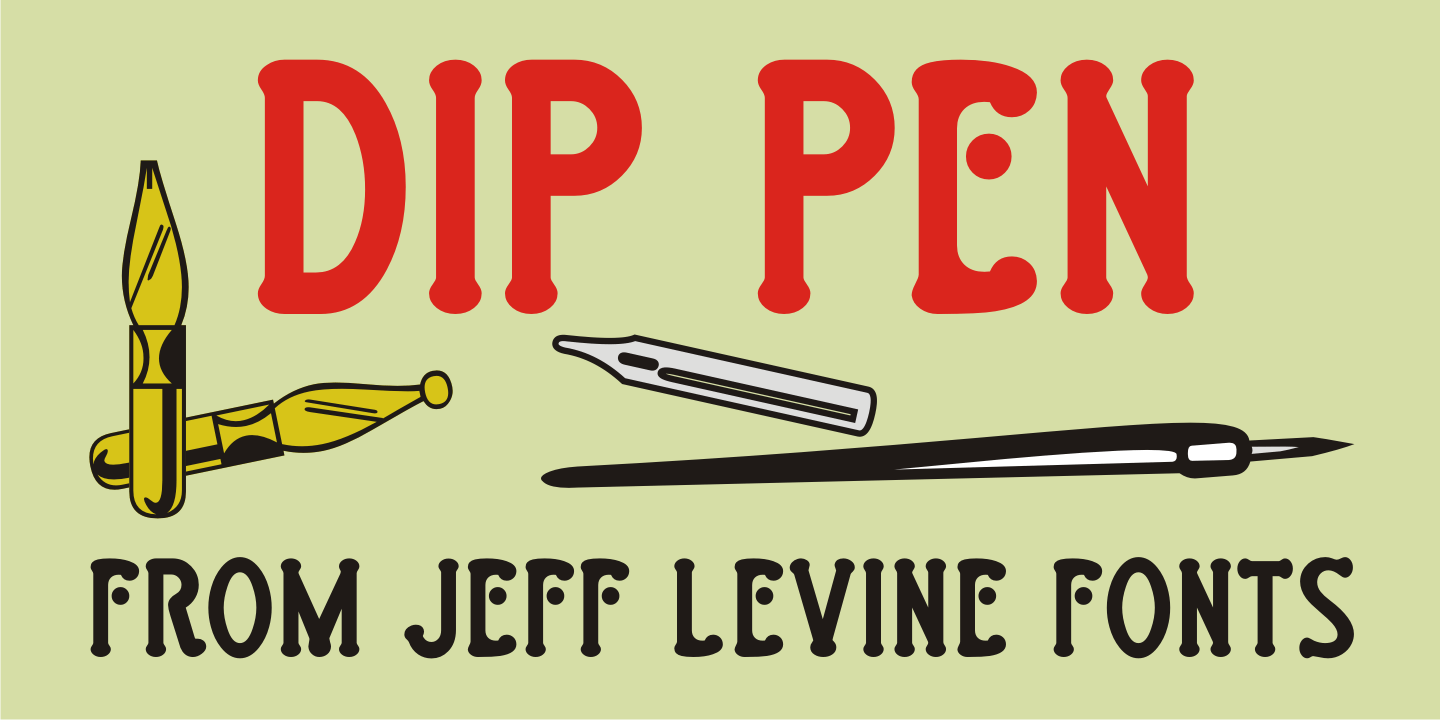 Dip Pen Font Poster #1