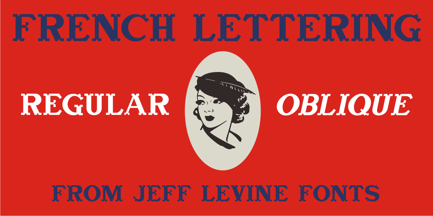 French Lettering Font Poster #1