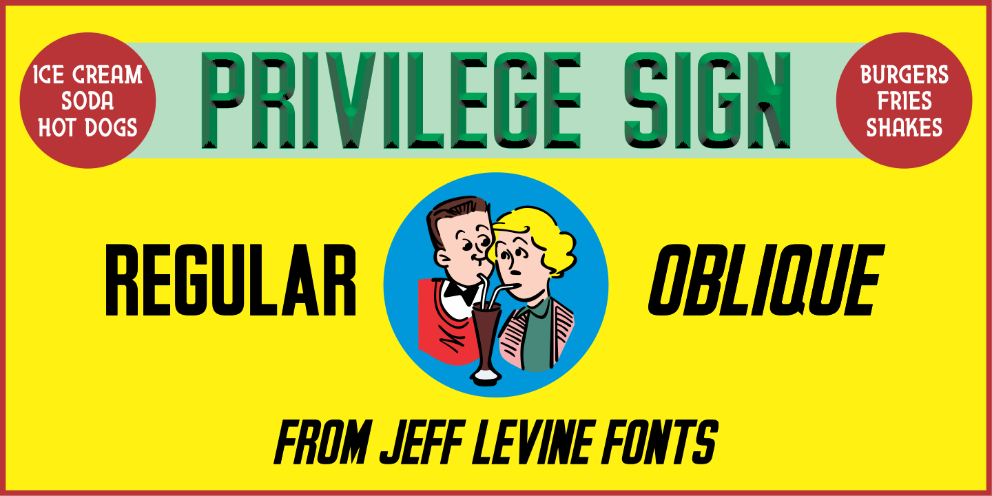 Privilege Sign Font Poster #1