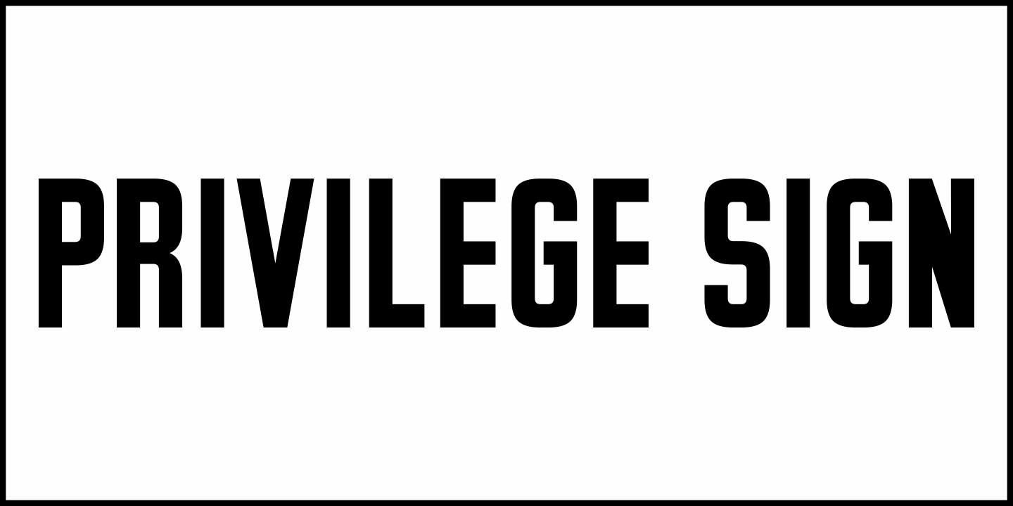Privilege Sign Font Poster #1