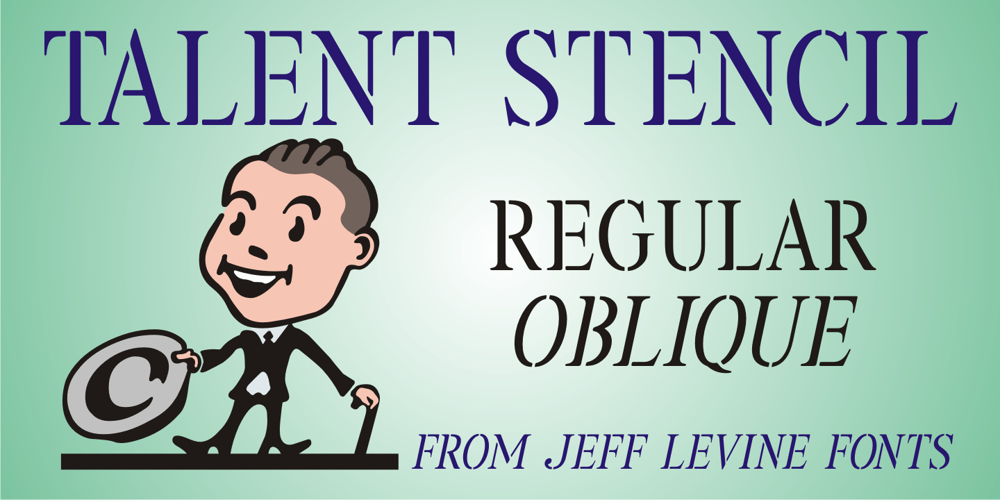 Talent Stencil Font Poster #1