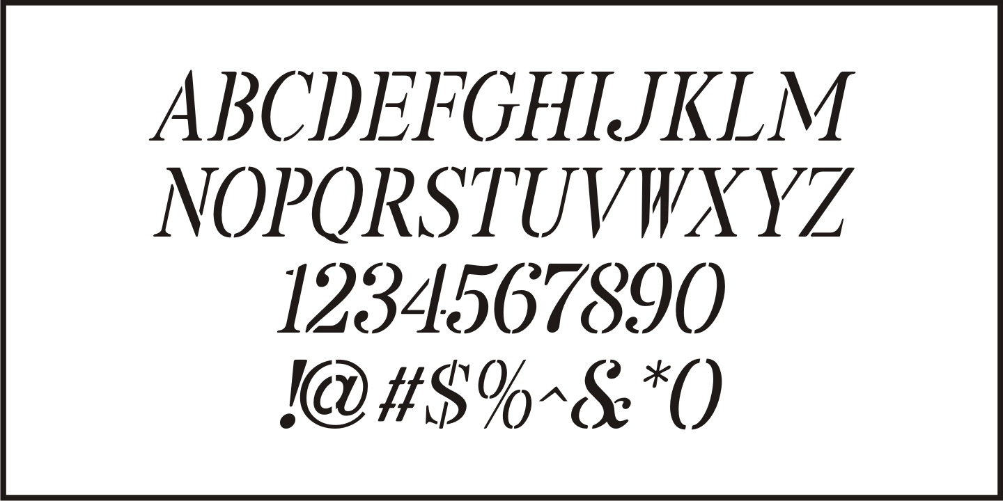 Talent Stencil Font Poster #5