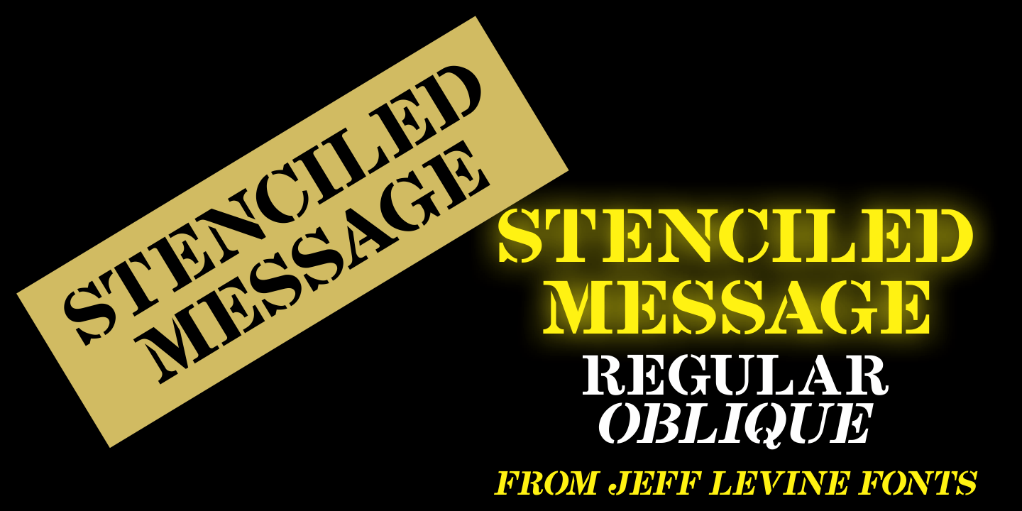 Stenciled Message Font Poster #1