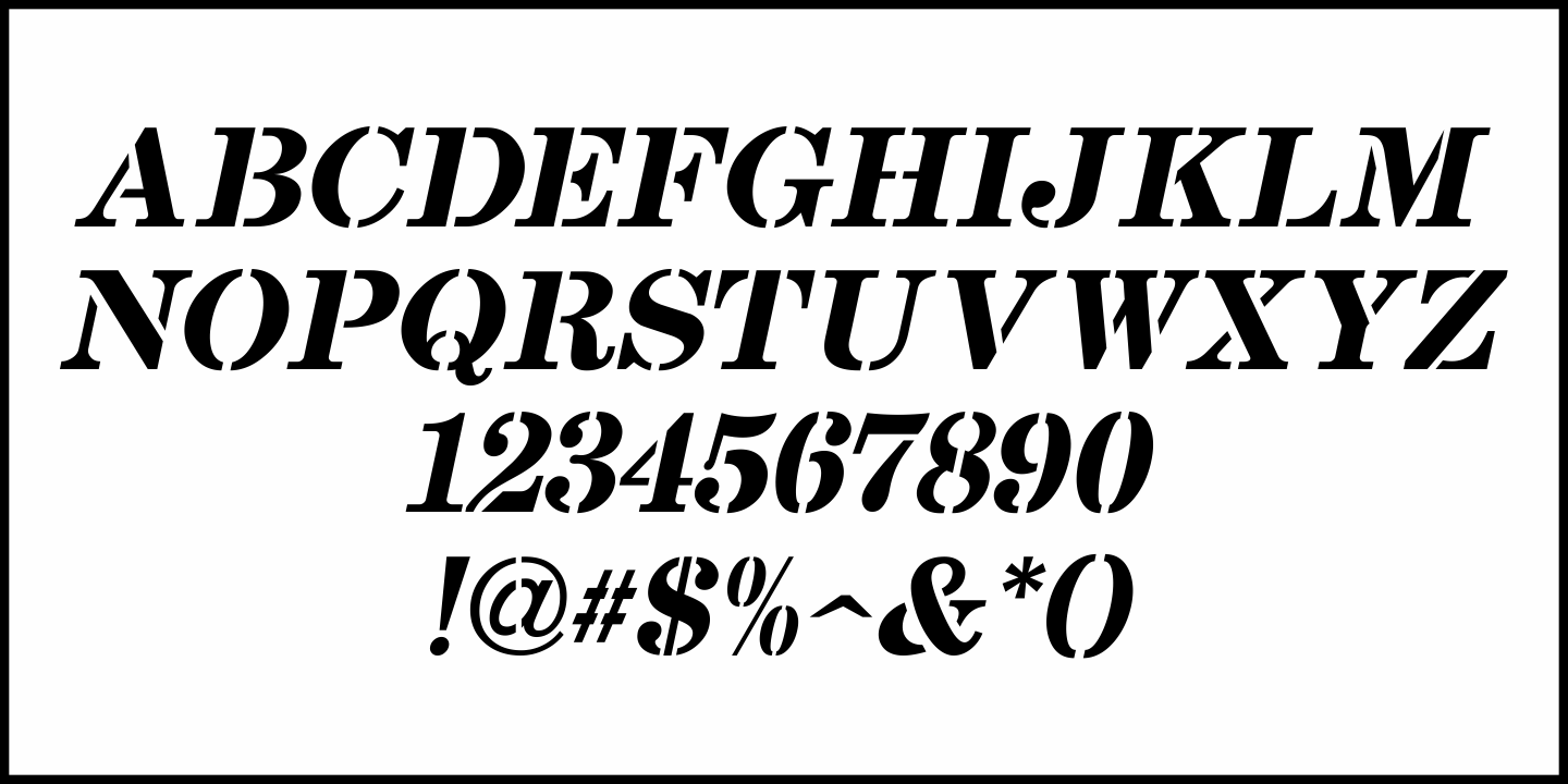 Stenciled Message Font Poster #1