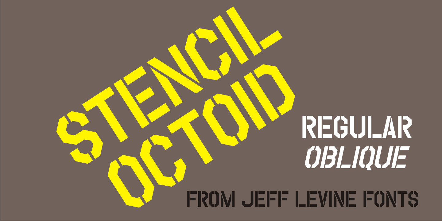 Stencil Octoid Font Poster #1