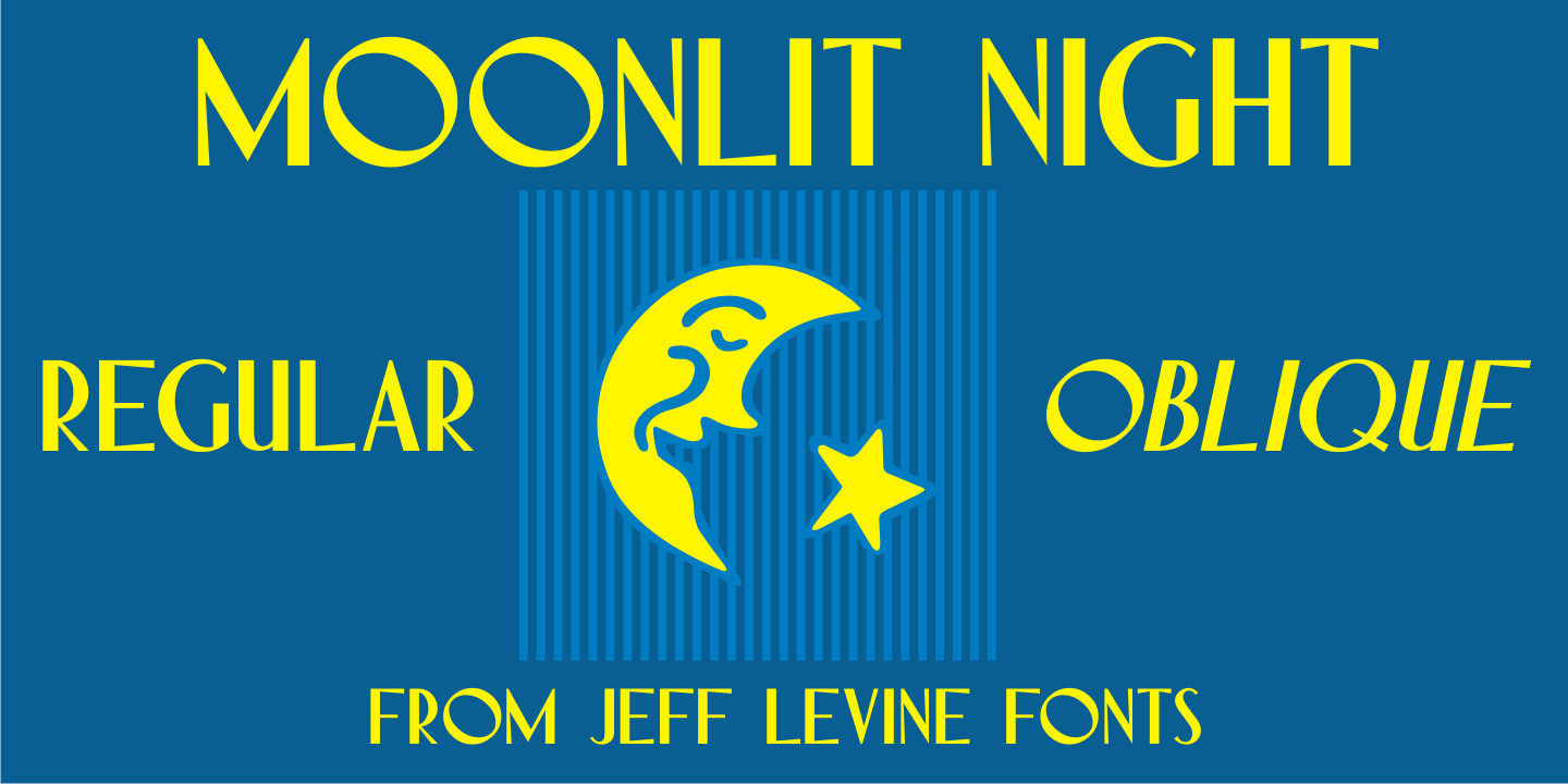 Moonlit Night Font Poster #1