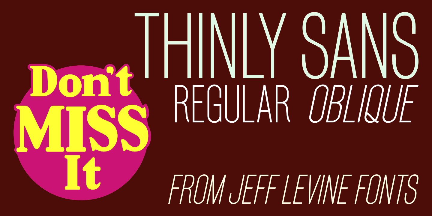 Thinly Sans Font Poster #1