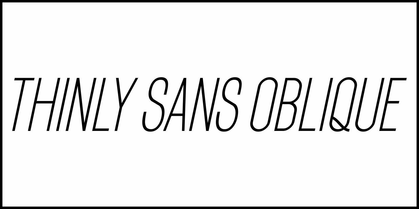 Thinly Sans Font Poster #4
