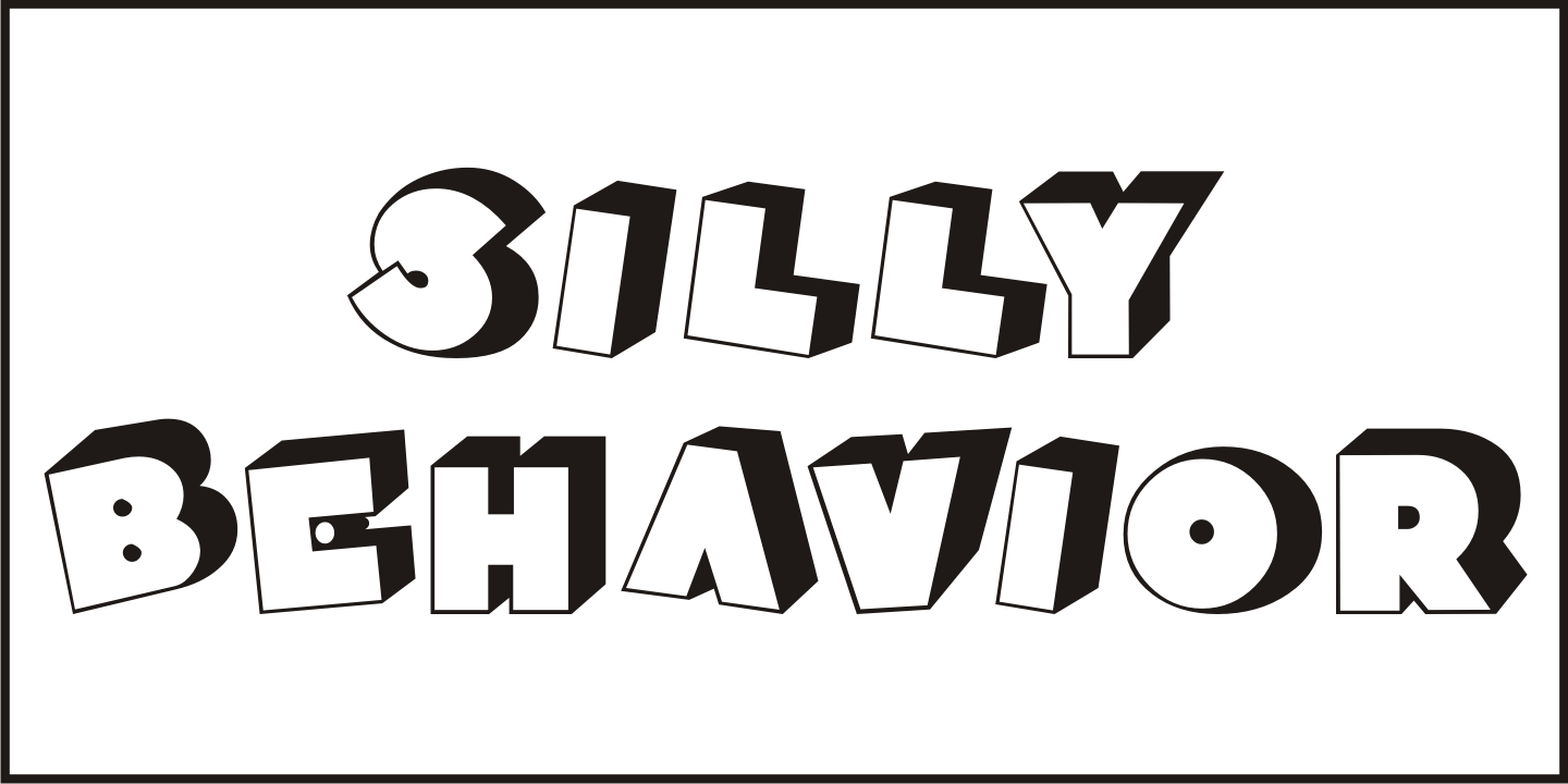 Silly Behavior Font Poster #1