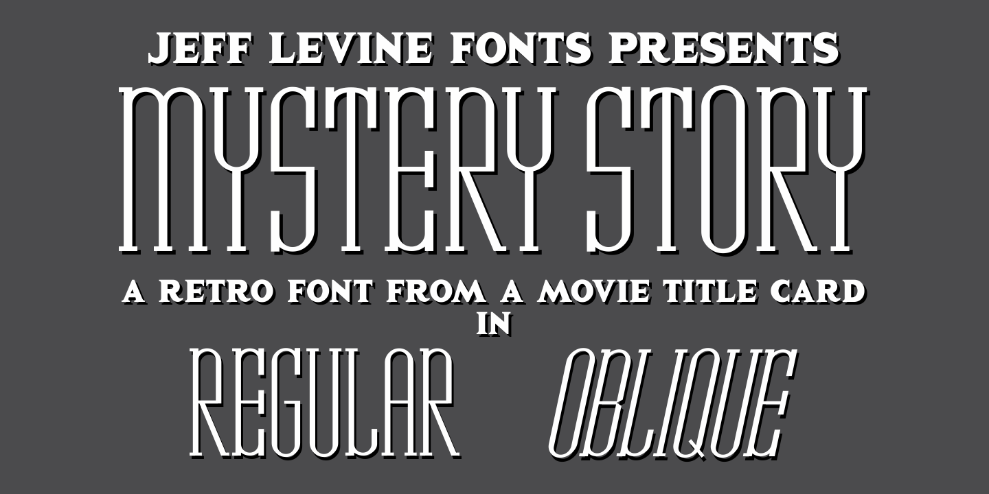 Mystery Story Font Poster #1