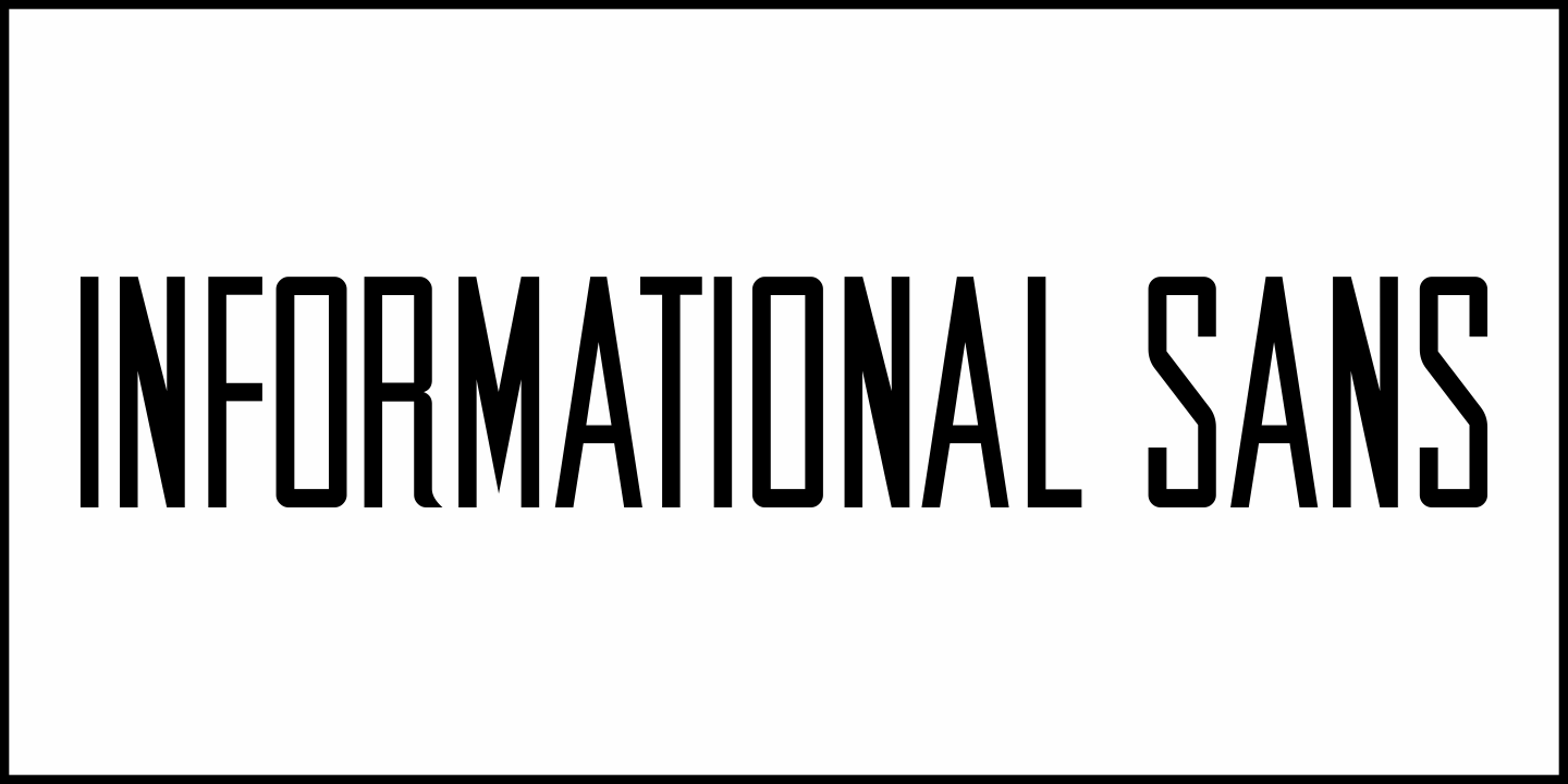 Informational Sans Font Poster #2