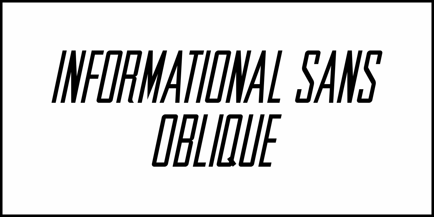 Informational Sans Font Poster #4