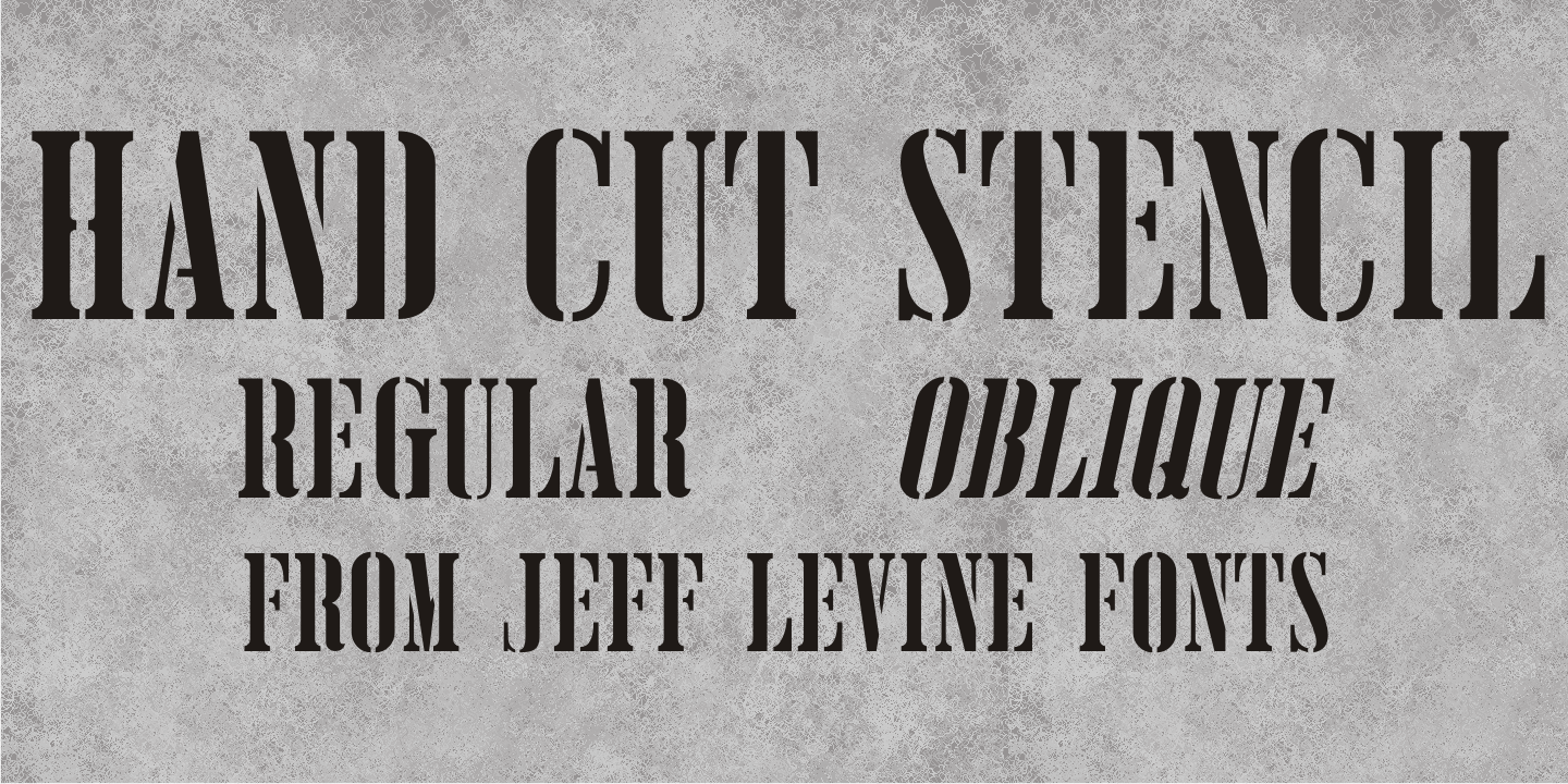 Hand Cut Stencil Font Poster #1