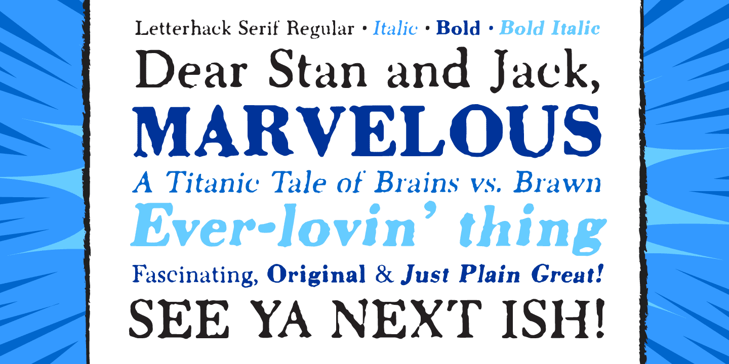Letterhack Serif Font Poster #1