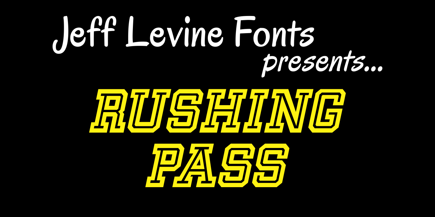 Rushing Pass Font Family Poster