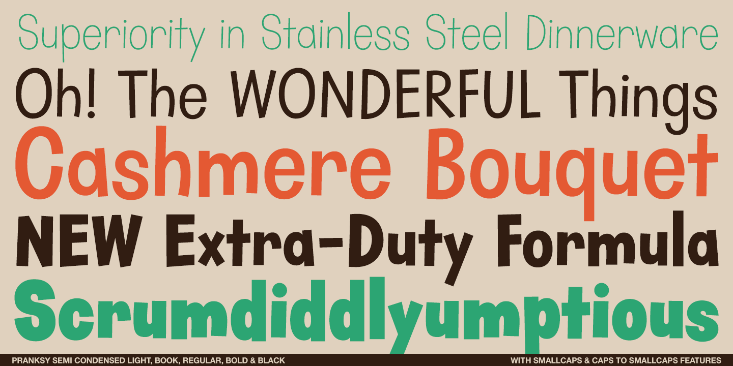Pranksy AOE Semi-Condensed Family Font Poster #1