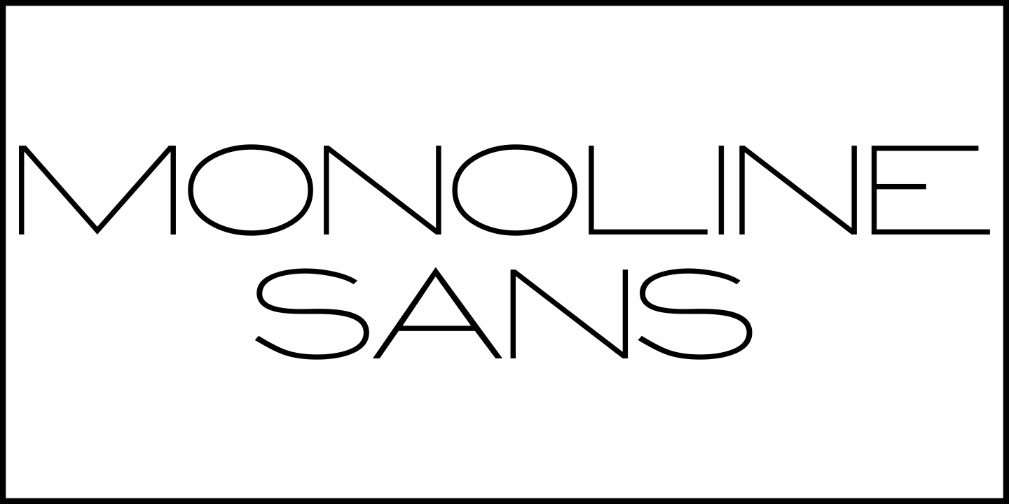 Monoline Sans Font Poster #1