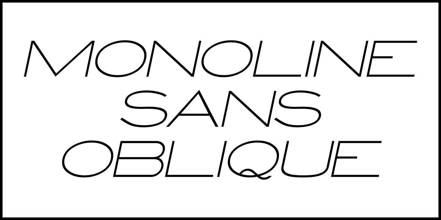 Monoline Sans Font Poster #1