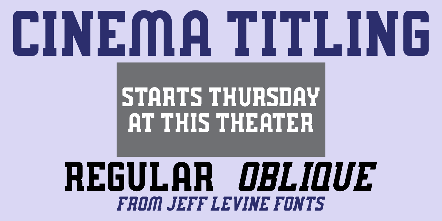 Cinema Titling Font Family Poster