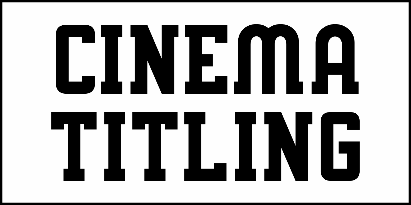 Cinema Titling Font Poster #2