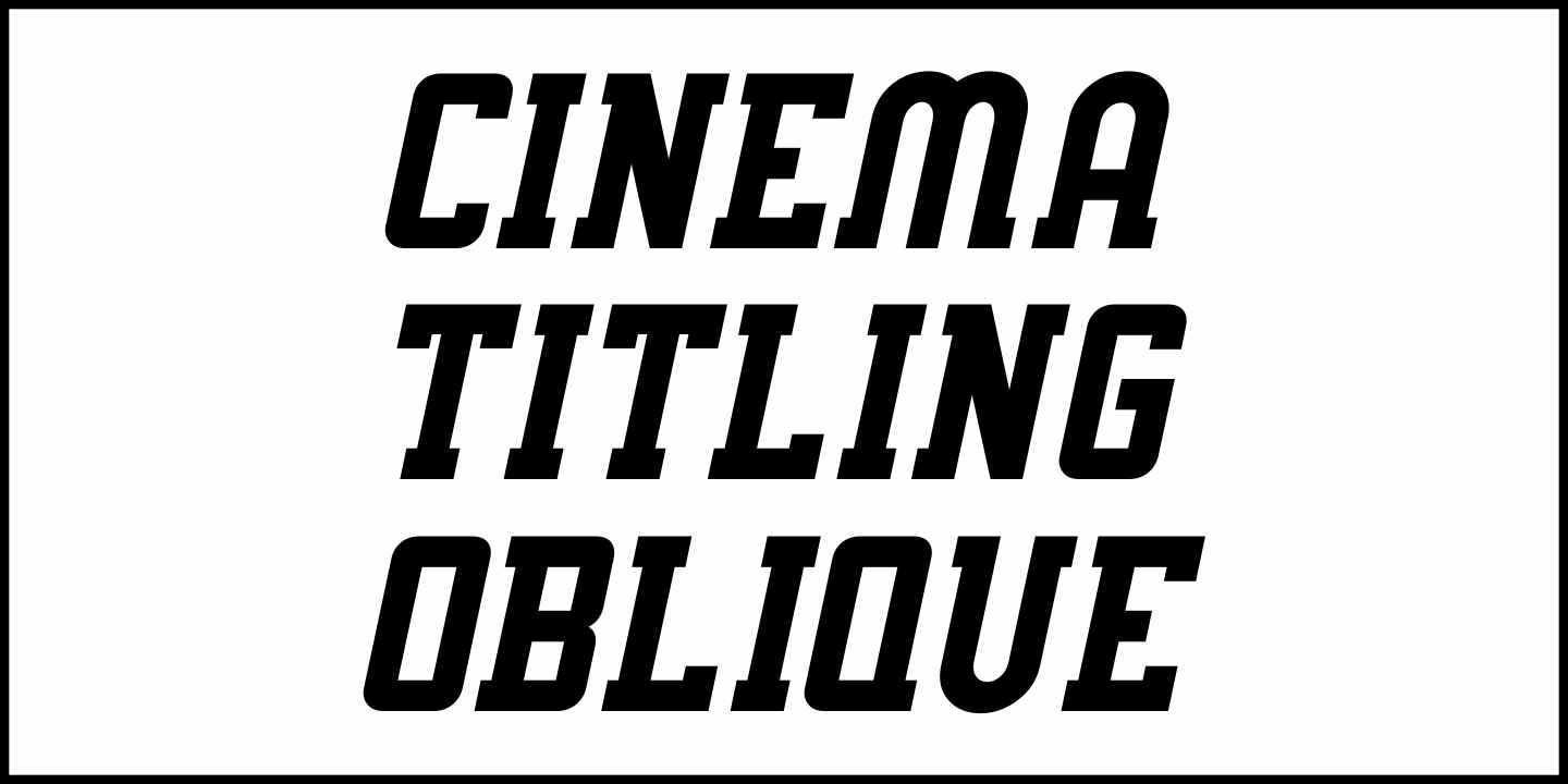 Cinema Titling Font Poster #4