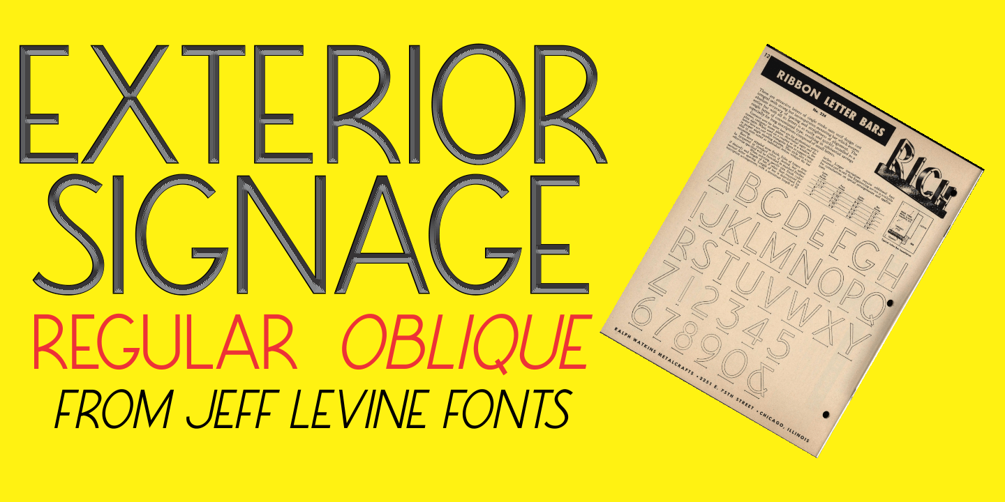 Exterior Signage Font Family Poster