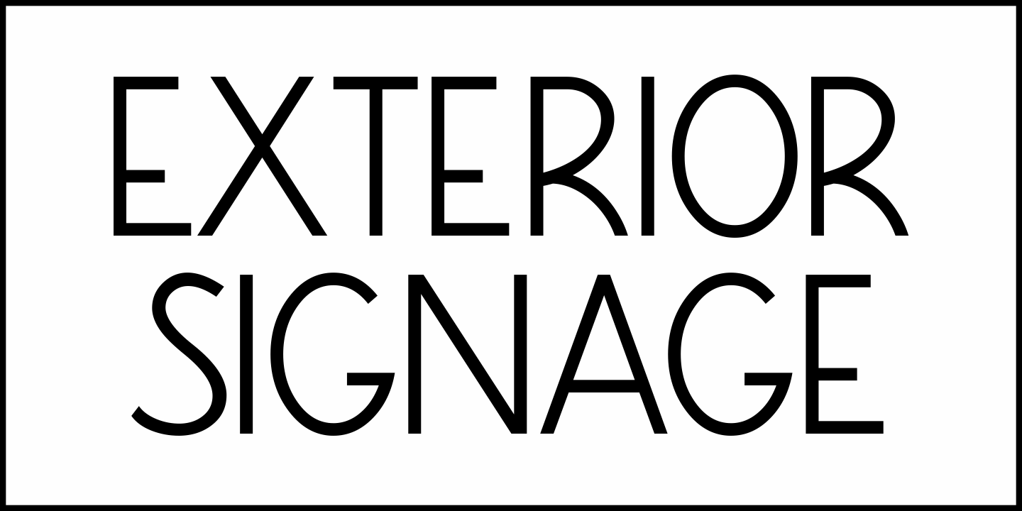 Exterior Signage Font Poster #2