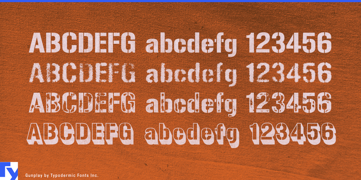 Gunplay Font Poster #1