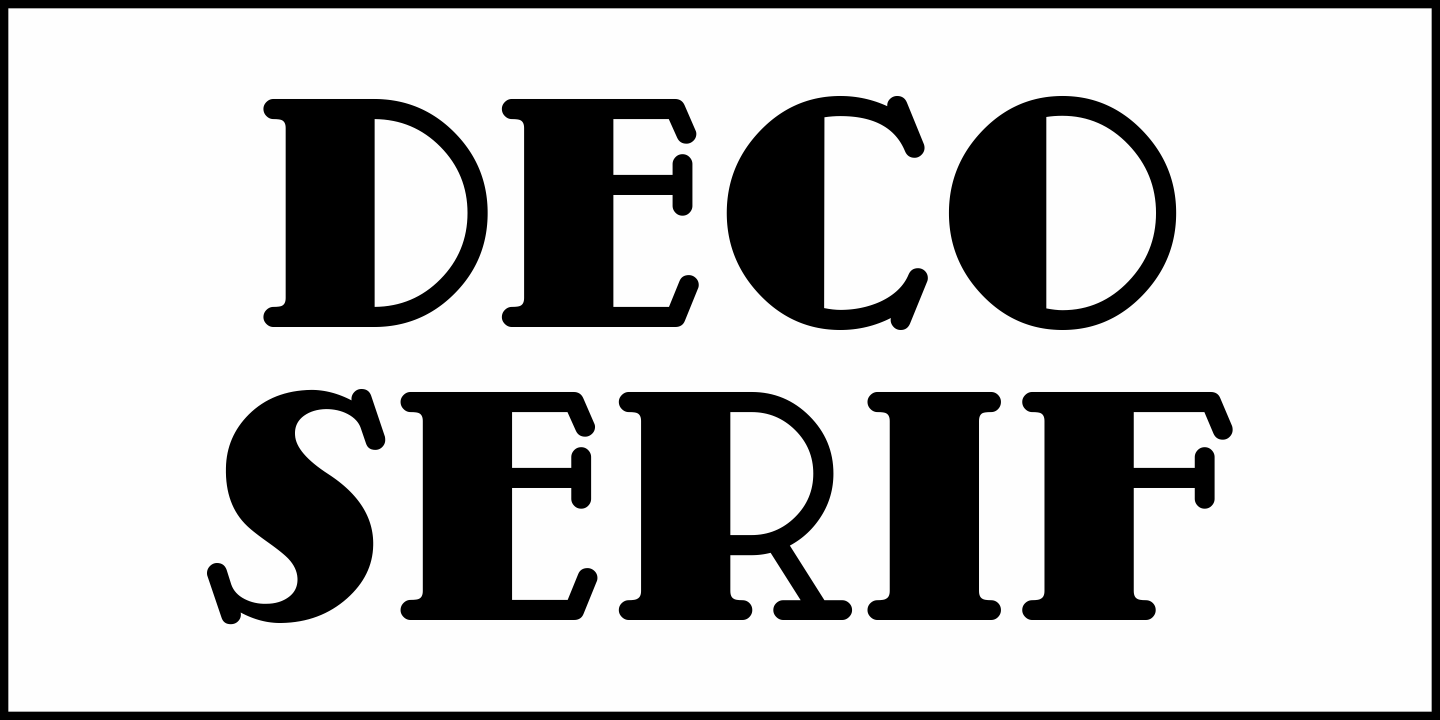 Deco Serif Font Poster #1