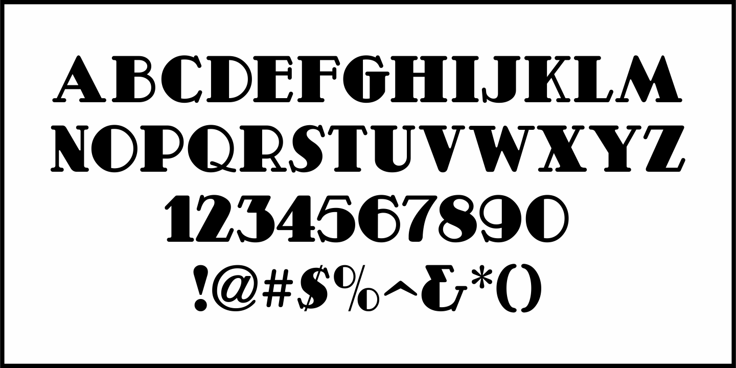 Deco Serif Font Poster #1