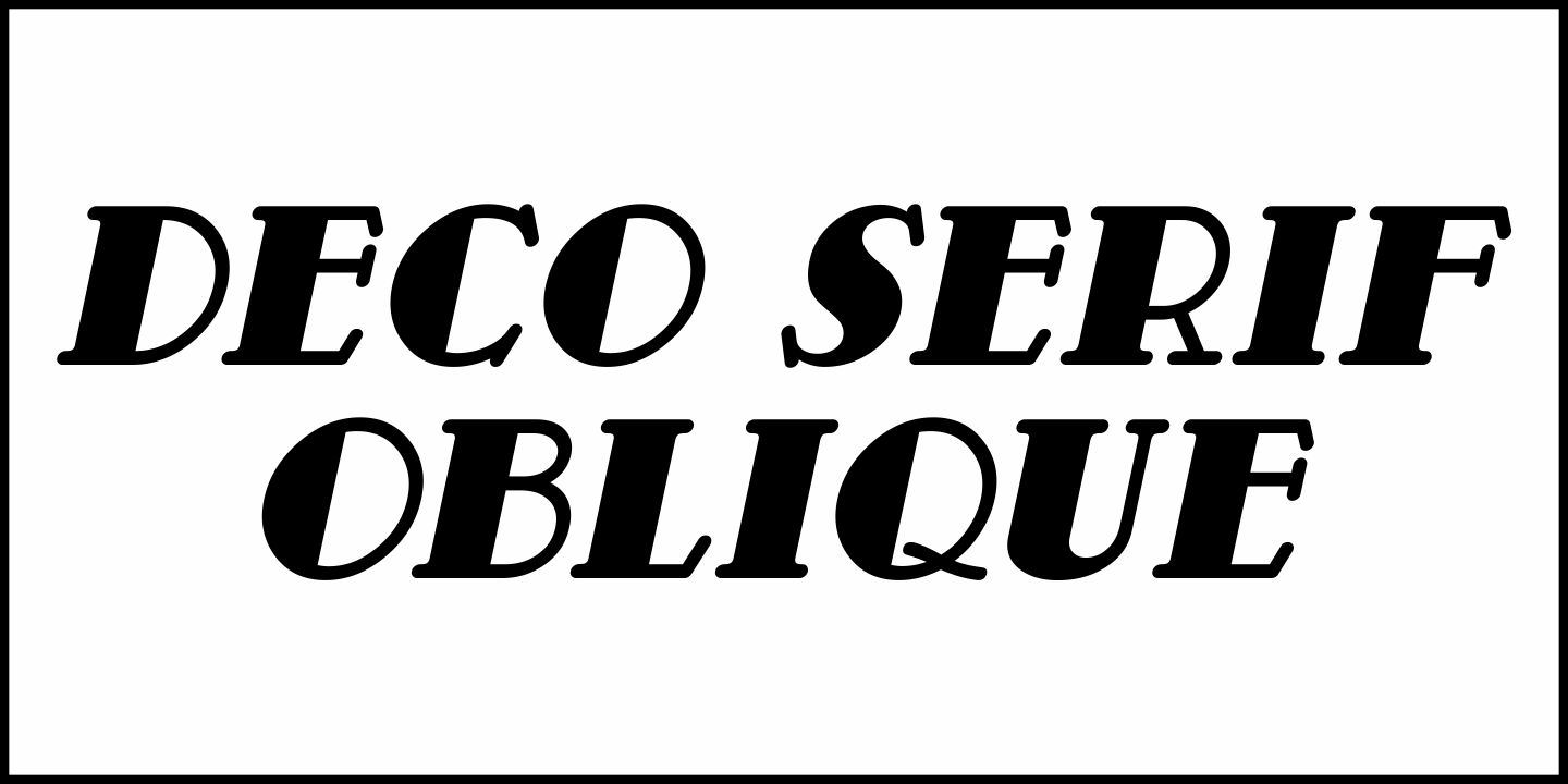 Deco Serif Font Poster #1