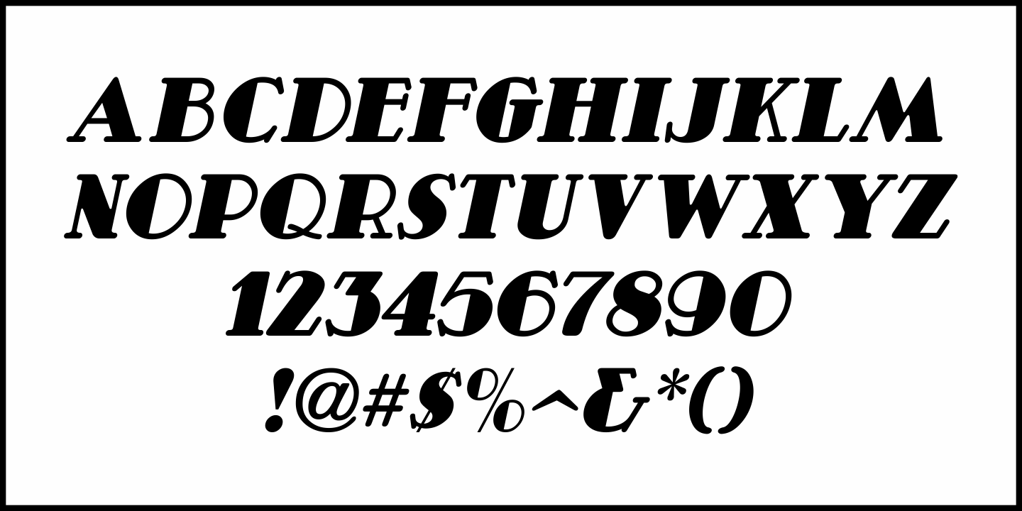 Deco Serif Font Poster #1