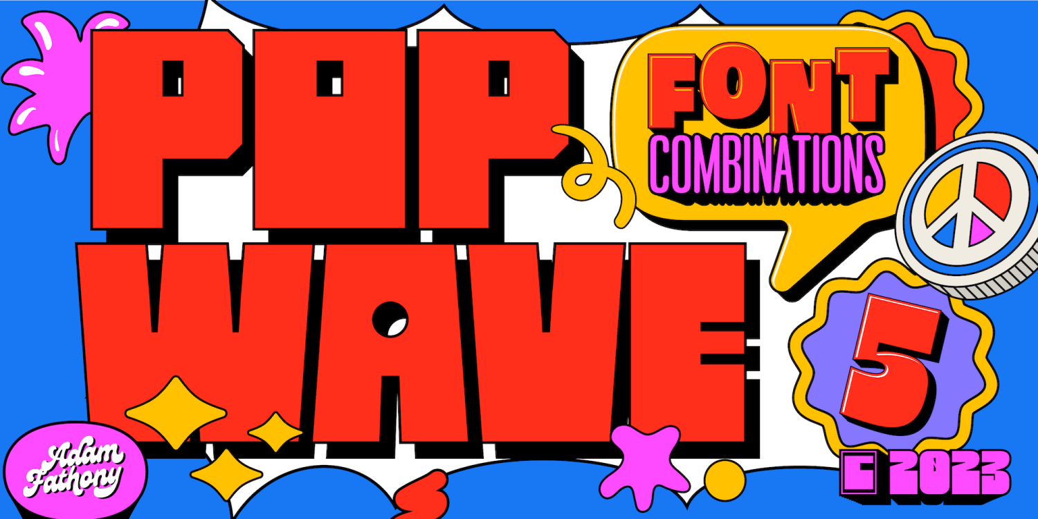 Popwave Font Collection Font Family Poster