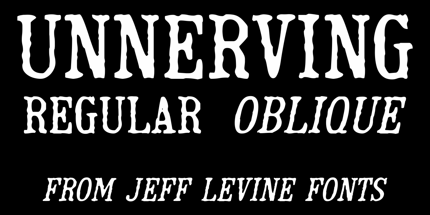 Unnerving Font Poster #1