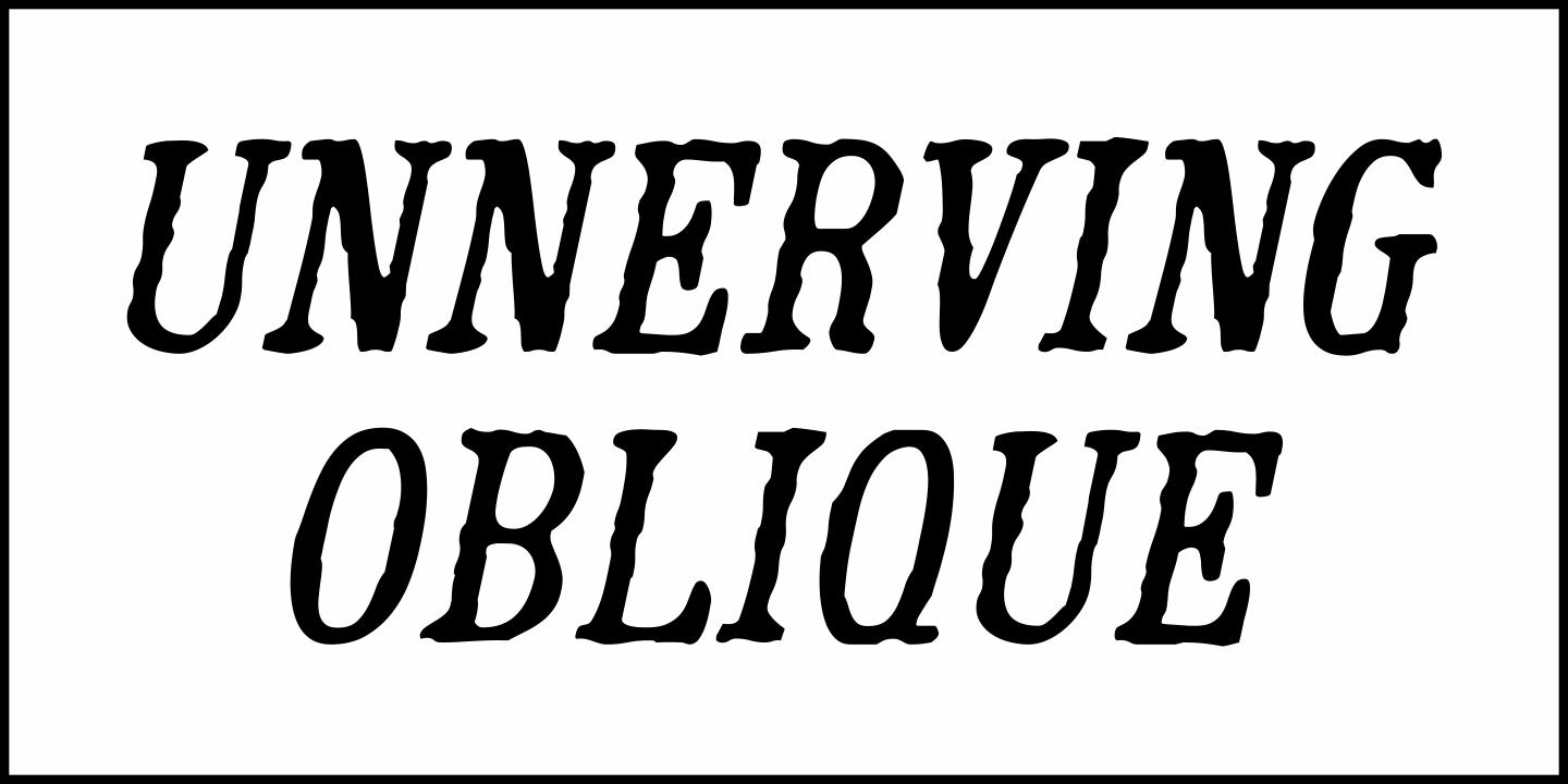 Unnerving Font Poster #1